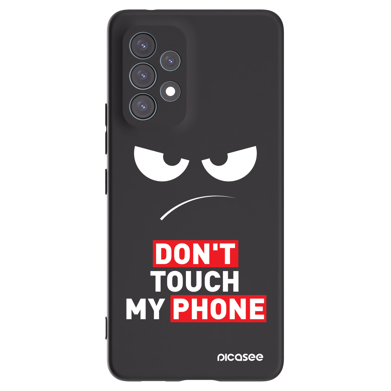 Picasee husă neagră din silicon pentru Samsung Galaxy A53 5G A536 - Angry Eyes - Transparent