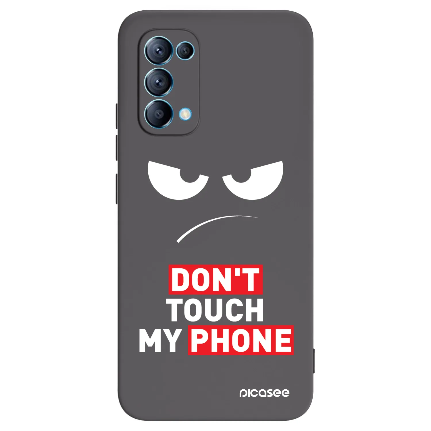 Picasee husă neagră din silicon pentru OPPO Reno 5 5G - Angry Eyes - Transparent