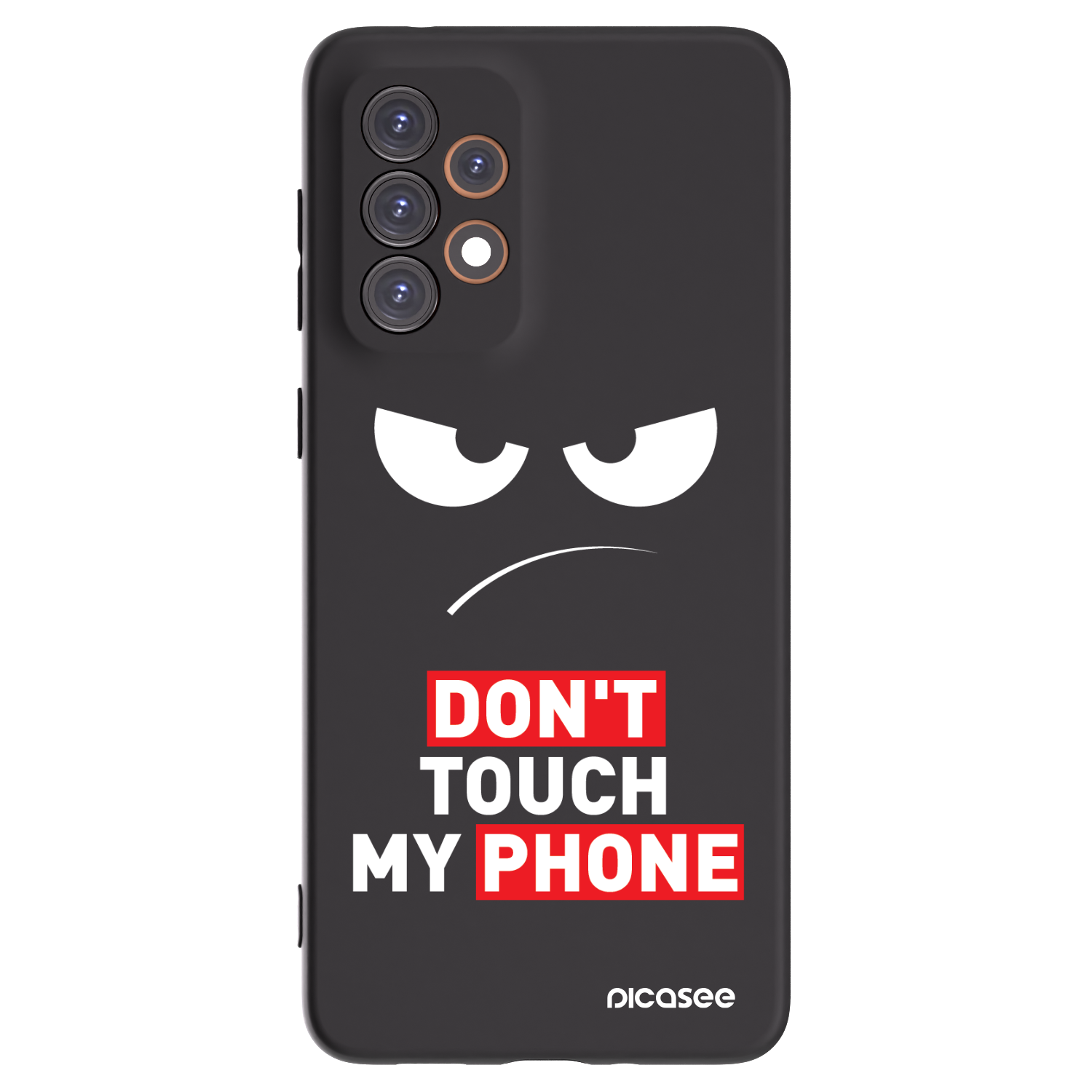 Picasee husă neagră din silicon pentru Samsung Galaxy A33 5G A336 - Angry Eyes - Transparent