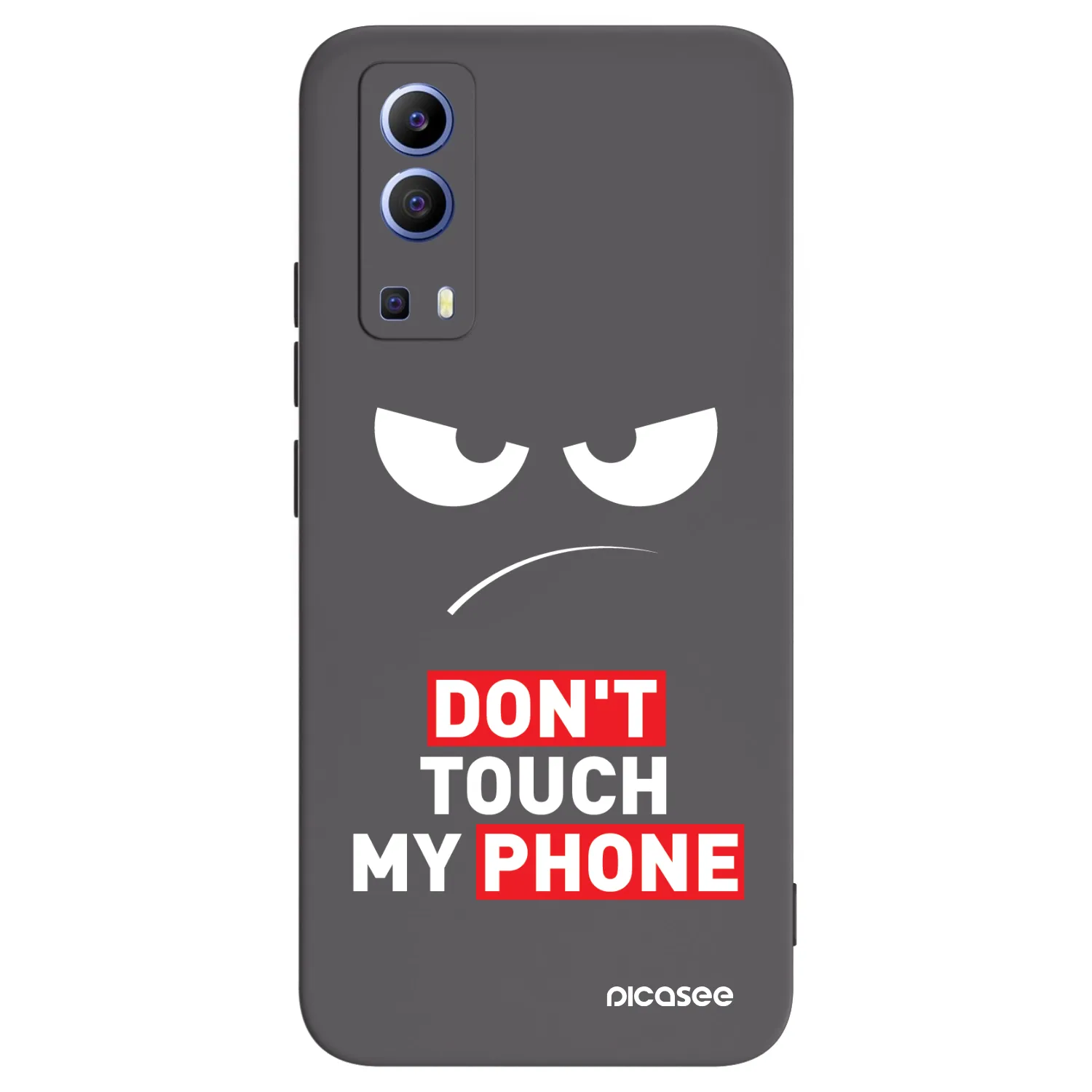 Picasee husă neagră din silicon pentru Vivo Y52 5G - Angry Eyes - Transparent
