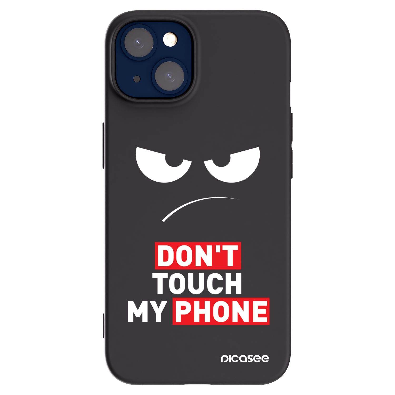 Picasee husă neagră din silicon pentru Apple iPhone 14 - Angry Eyes - Transparent