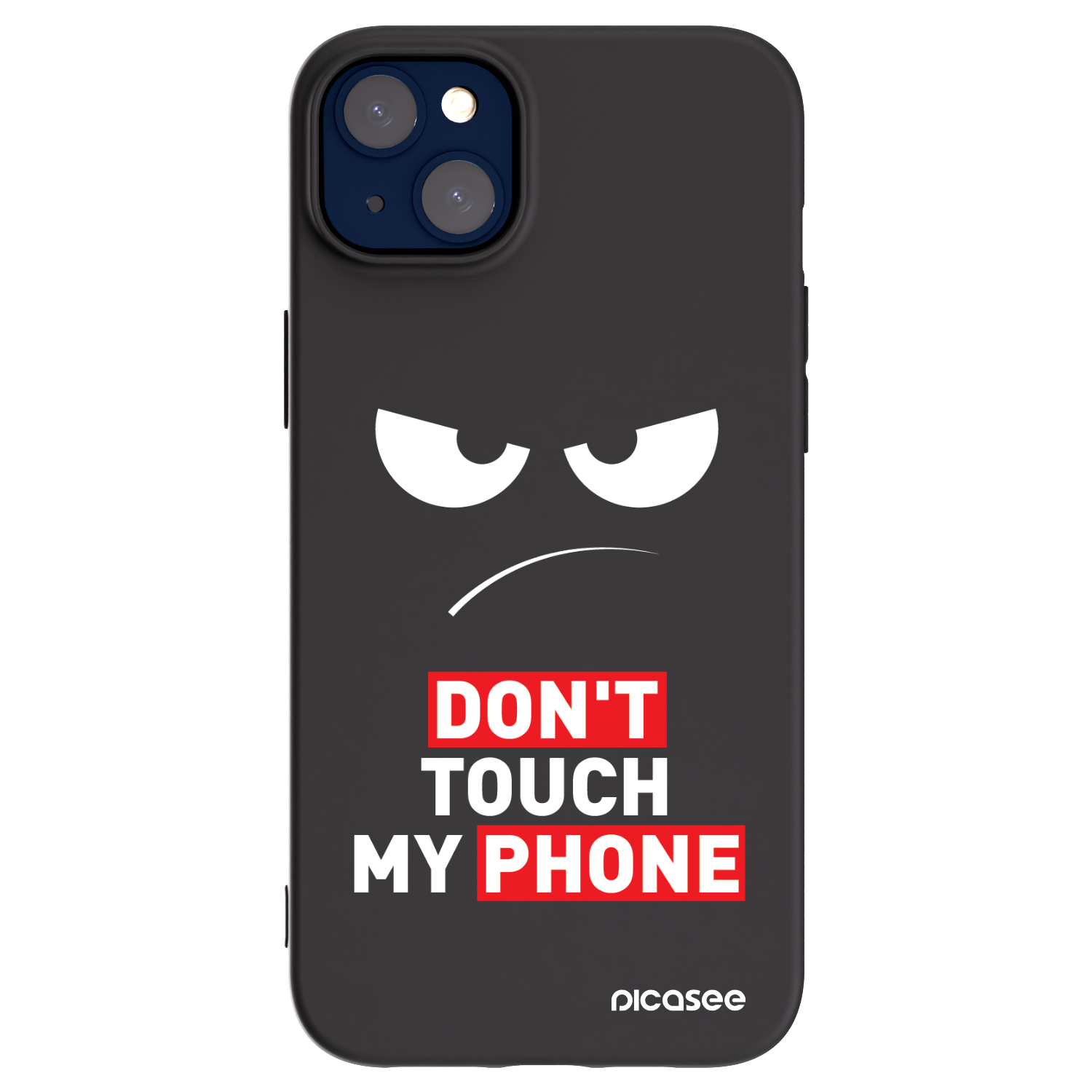 Picasee husă neagră din silicon pentru Apple iPhone 14 Plus - Angry Eyes - Transparent