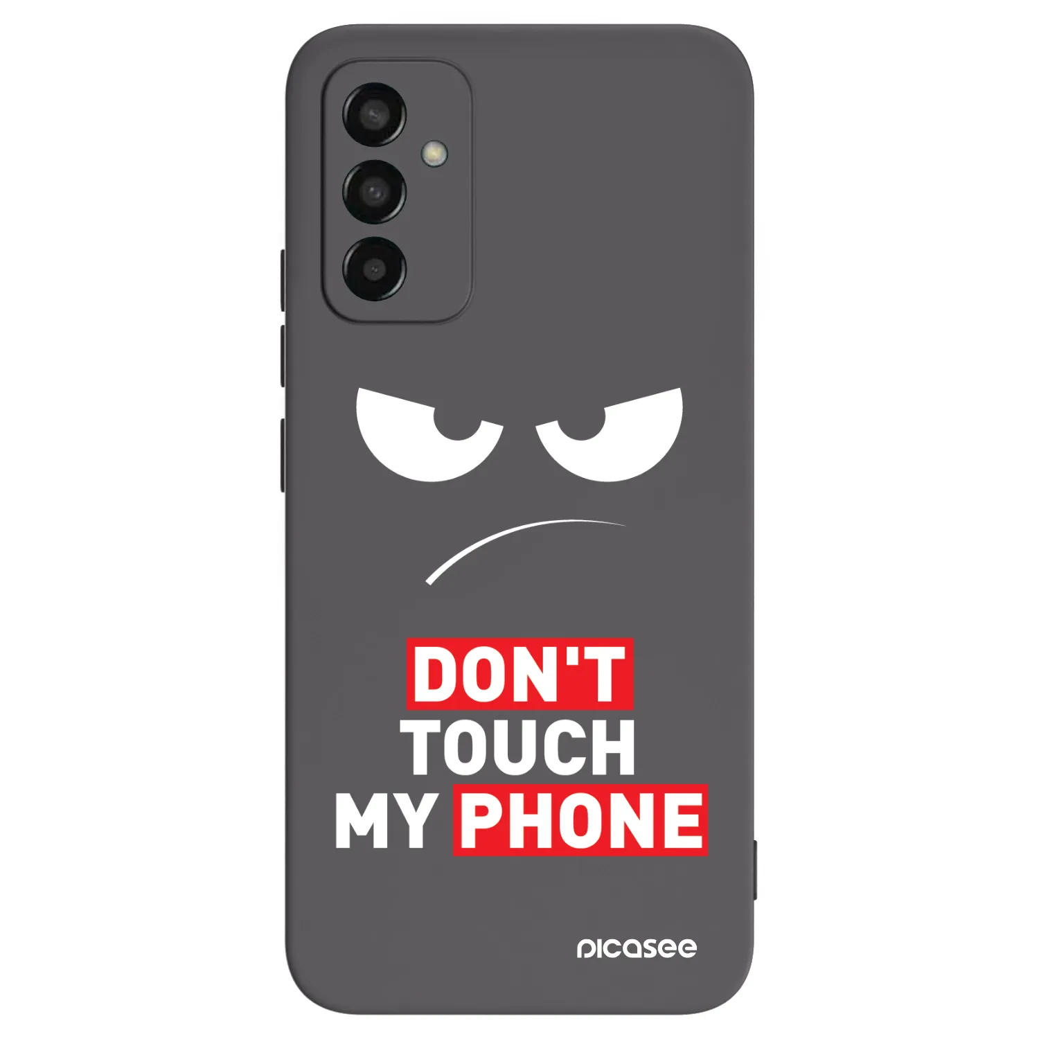 Picasee husă neagră din silicon pentru Samsung Galaxy M13 M135F - Angry Eyes - Transparent
