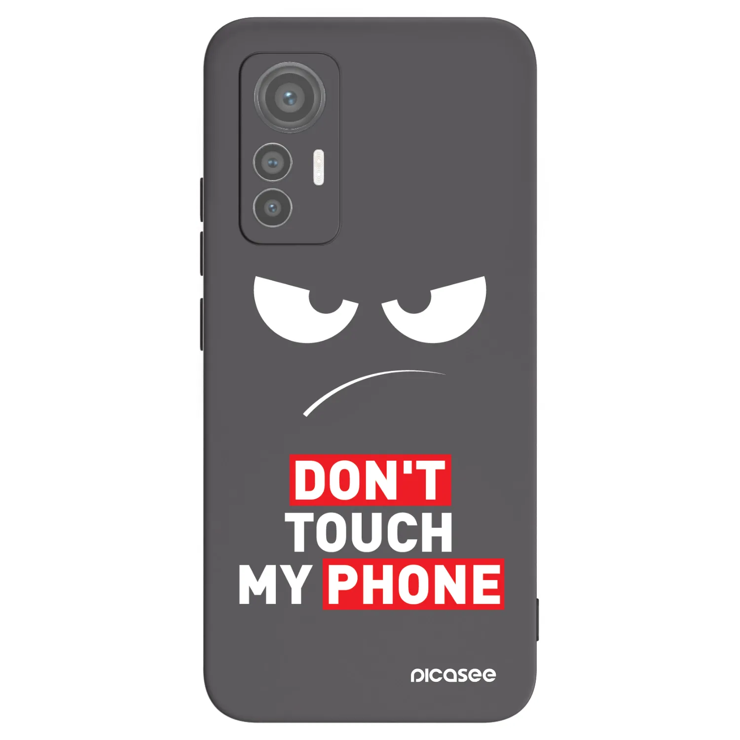 Picasee husă neagră din silicon pentru Xiaomi 12 Lite - Angry Eyes - Transparent