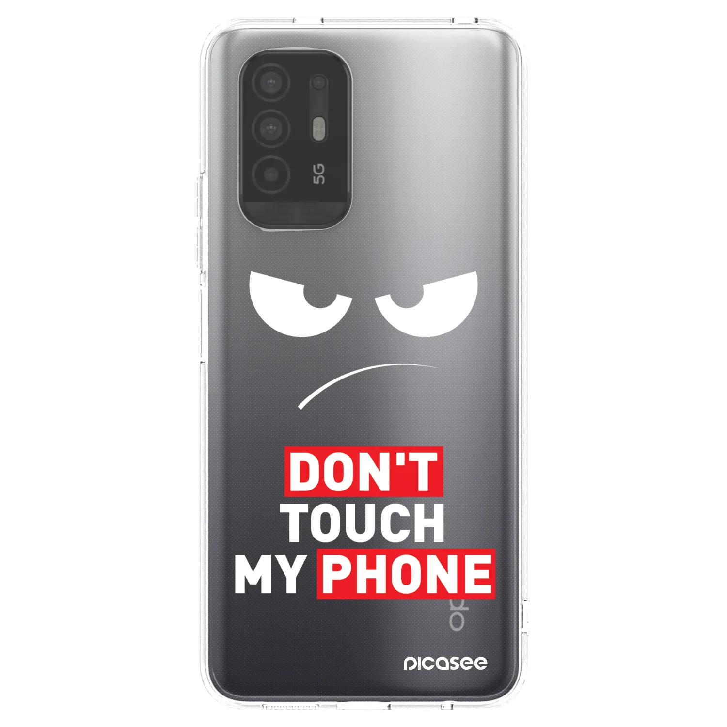 Picasee husă transparentă din silicon pentru OPPO A94 5G - Angry Eyes - Transparent
