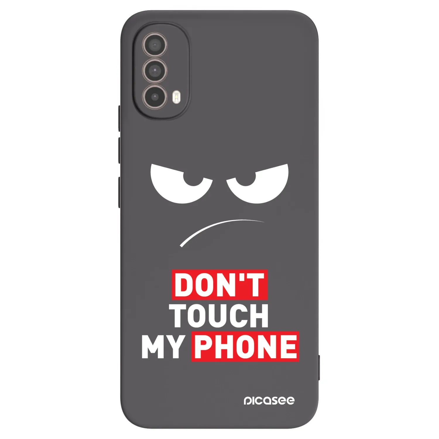 Picasee husă neagră din silicon pentru Motorola Moto E40 - Angry Eyes - Transparent