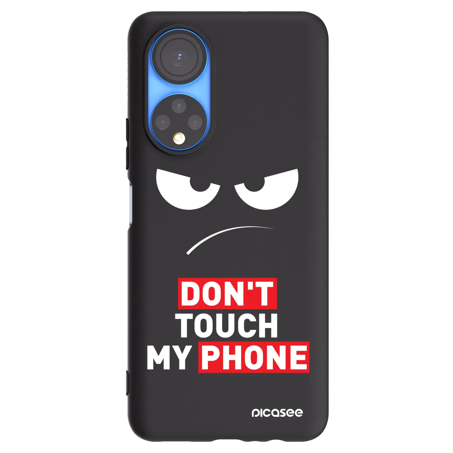 Picasee husă neagră din silicon pentru Honor X7 - Angry Eyes - Transparent