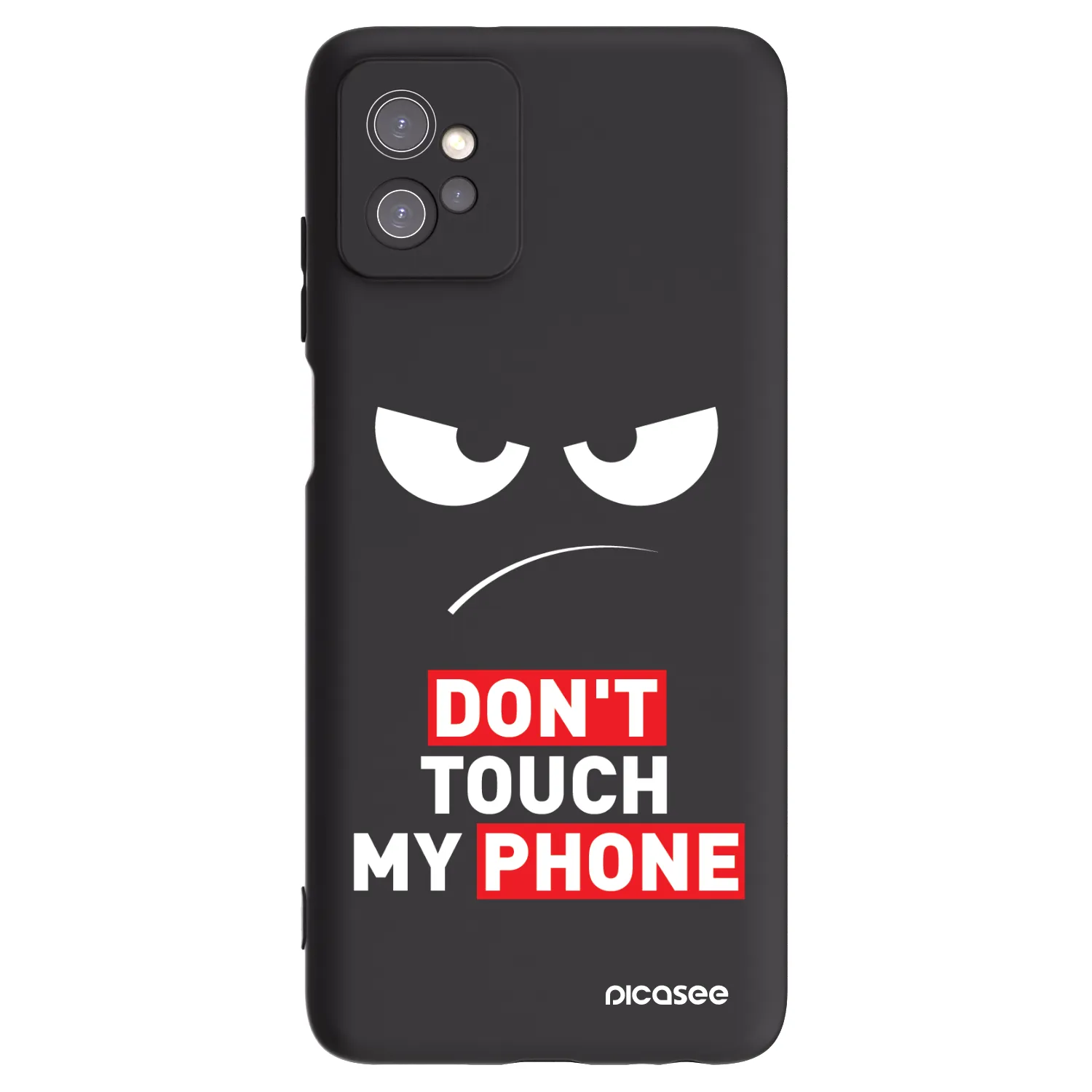 Picasee husă neagră din silicon pentru Motorola Moto G32 - Angry Eyes - Transparent