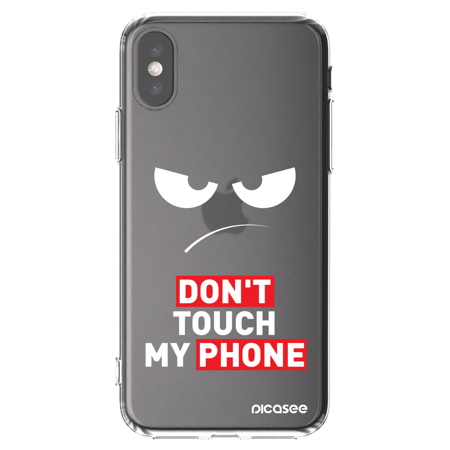 Picasee husă transparentă din silicon pentru Apple iPhone X/XS - Angry Eyes - Transparent