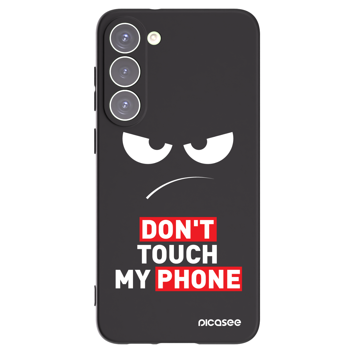 Picasee husă neagră din silicon pentru Samsung Galaxy S23+ 5G - Angry Eyes - Transparent