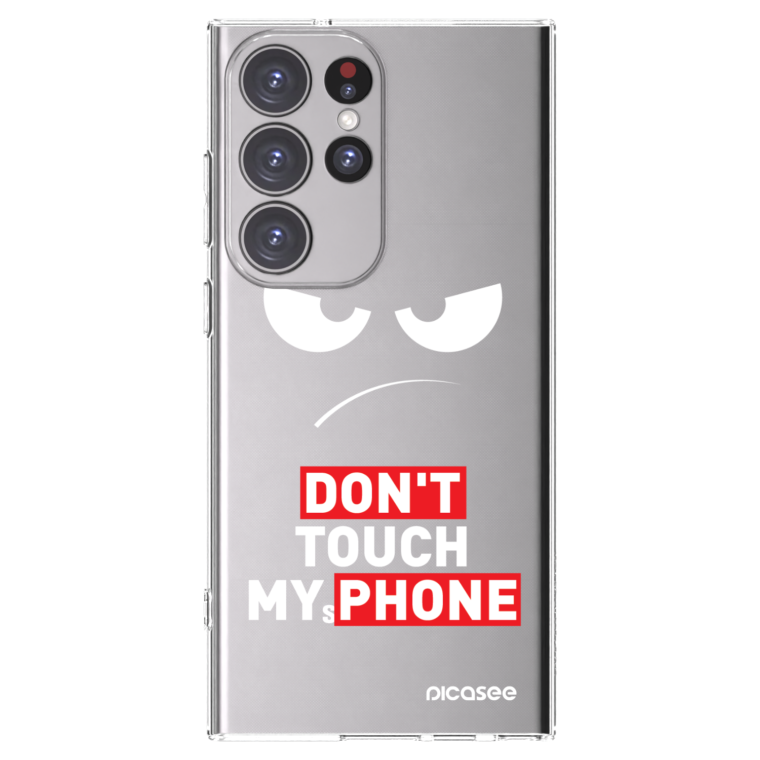 Picasee husă transparentă din silicon pentru Samsung Galaxy S23 Ultra 5G - Angry Eyes - Transparent