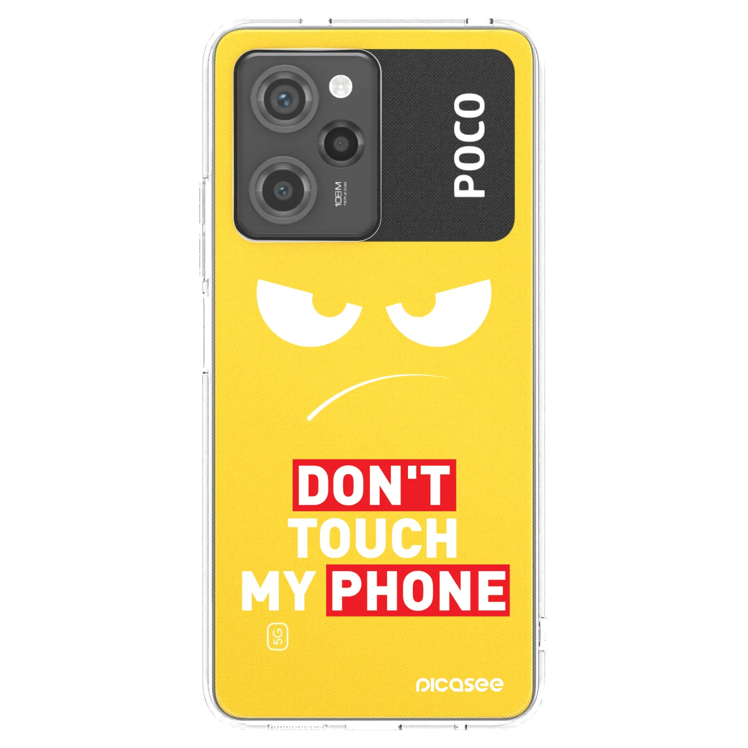 Picasee husă transparentă din silicon pentru Xiaomi Poco X5 Pro - Angry Eyes - Transparent