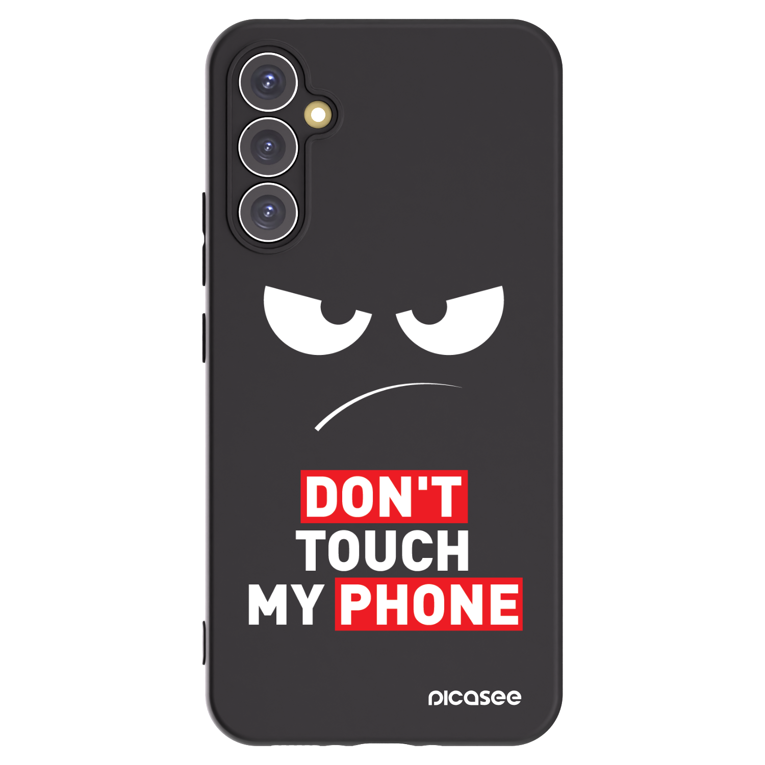 Picasee husă neagră din silicon pentru Samsung Galaxy A34 5G A346B - Angry Eyes - Transparent
