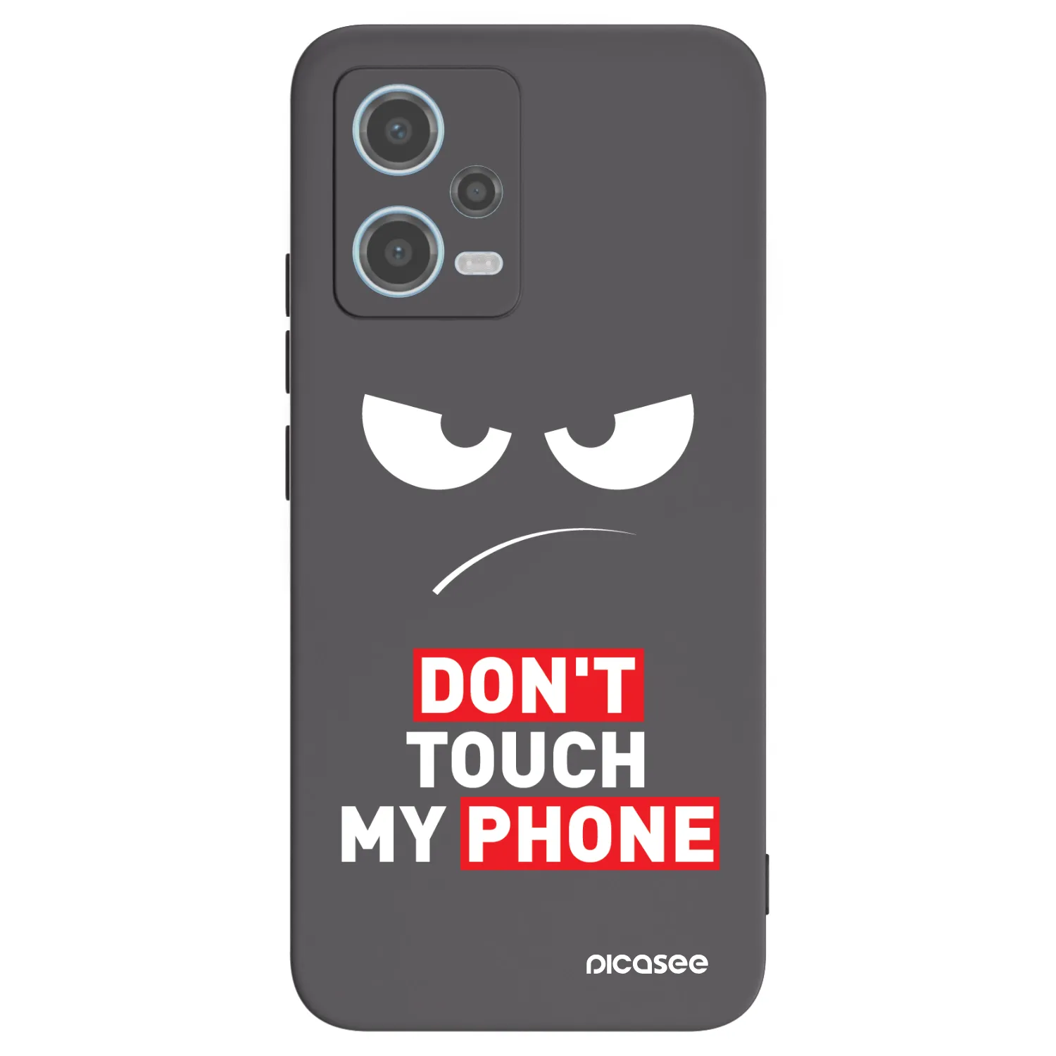 Picasee husă neagră din silicon pentru Xiaomi Redmi Note 12 5G - Angry Eyes - Transparent