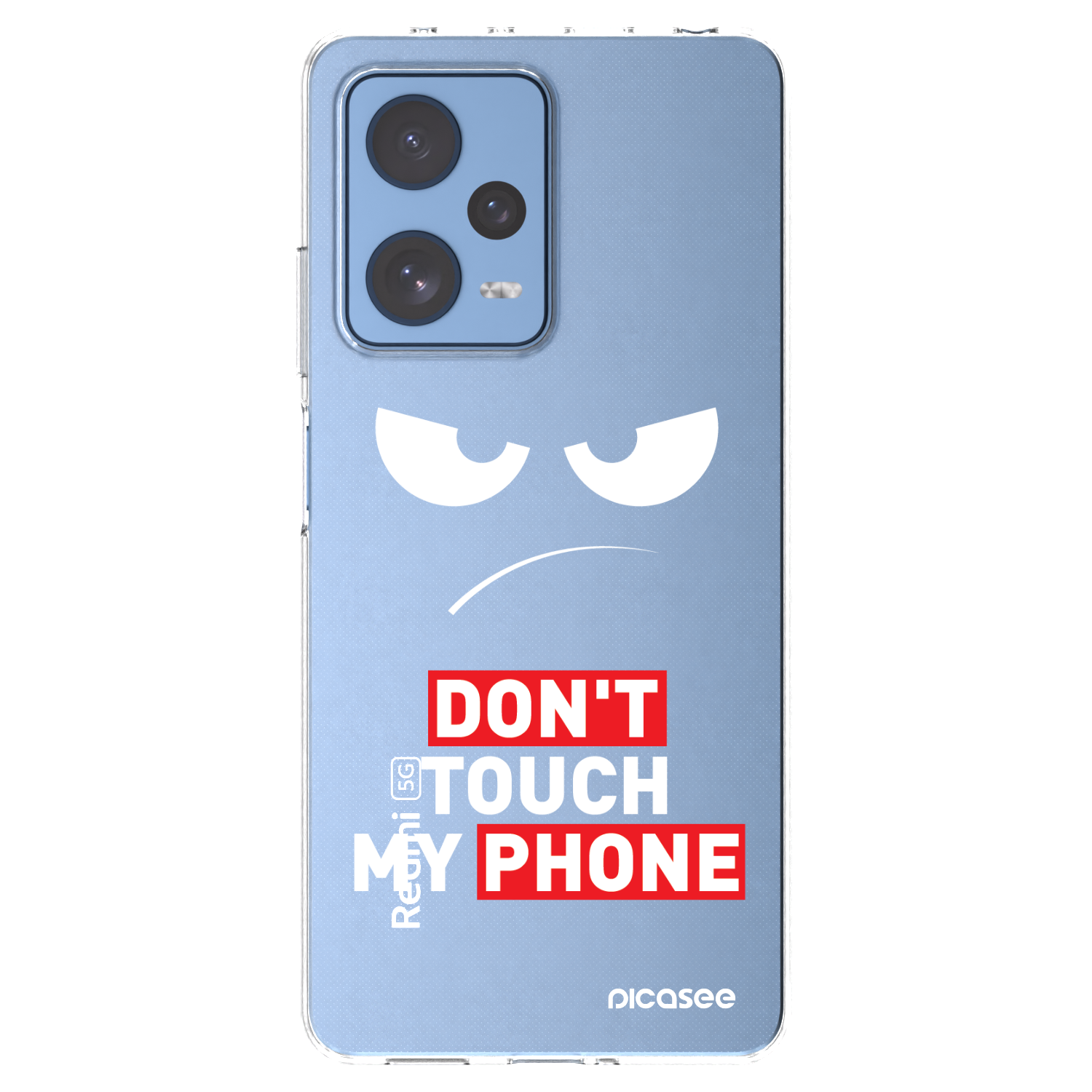 Picasee husă transparentă din silicon pentru Xiaomi Redmi Note 12 Pro 5G - Angry Eyes - Transparent