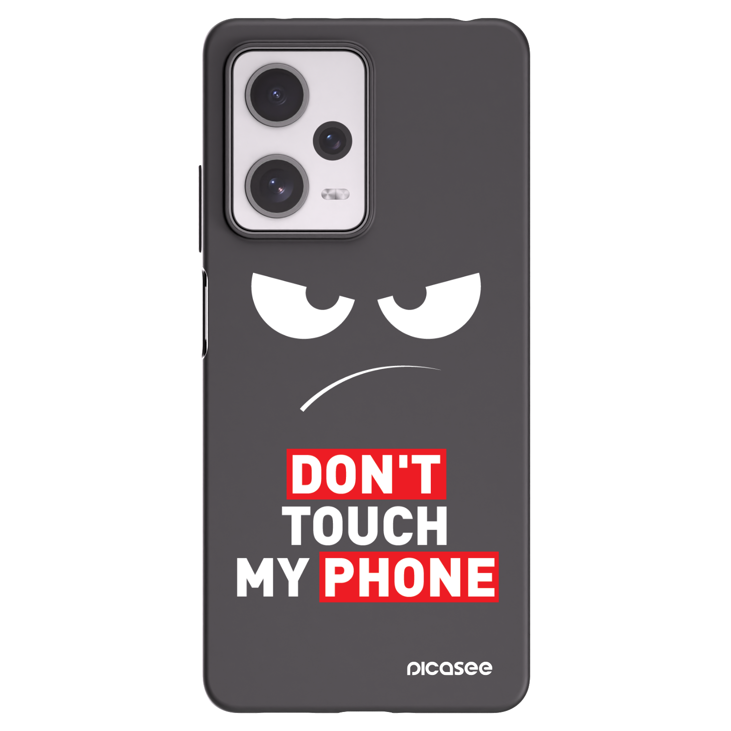 Picasee husă neagră din silicon pentru Xiaomi Redmi Note 12 Pro+ 5G - Angry Eyes - Transparent