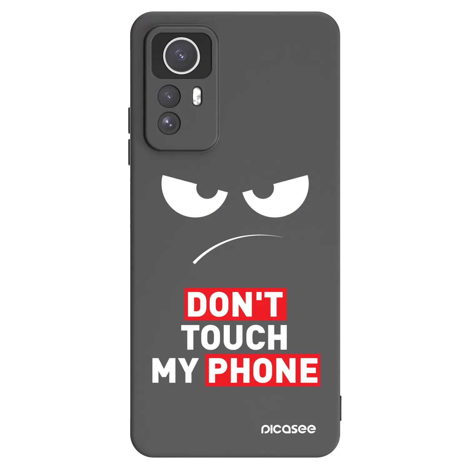 Picasee husă neagră din silicon pentru Xiaomi Redmi Note 12S - Angry Eyes - Transparent