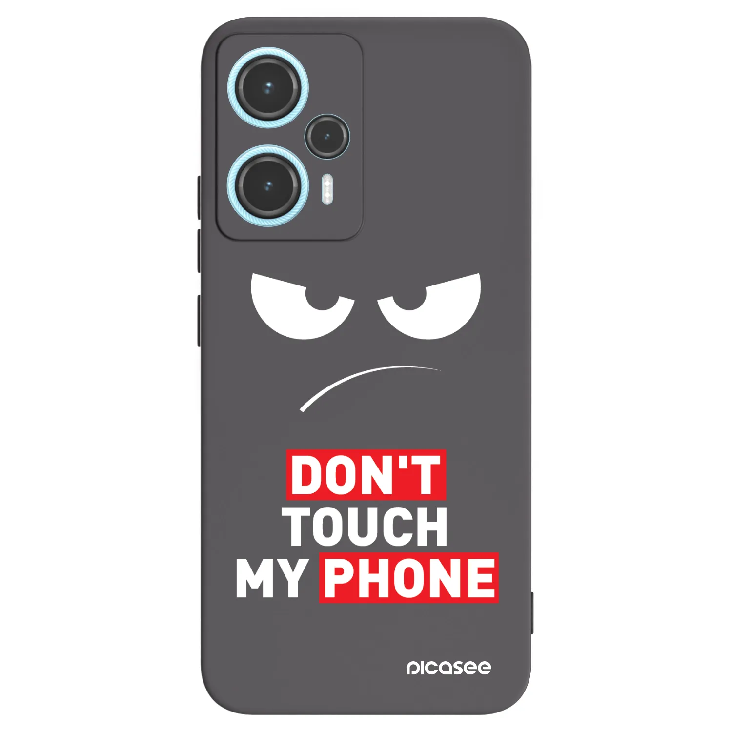 Picasee husă neagră din silicon pentru Xiaomi Poco F5 - Angry Eyes - Transparent
