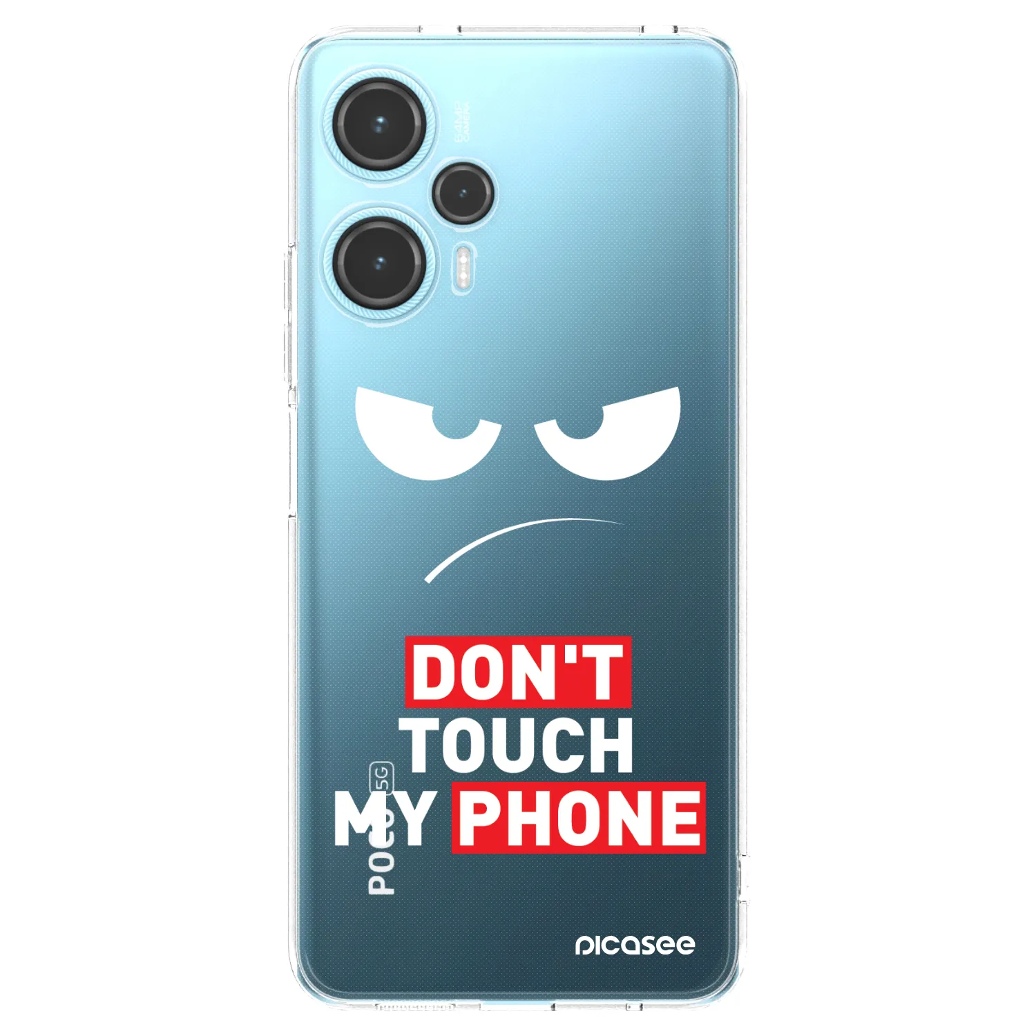 Picasee husă transparentă din silicon pentru Xiaomi Poco F5 - Angry Eyes - Transparent