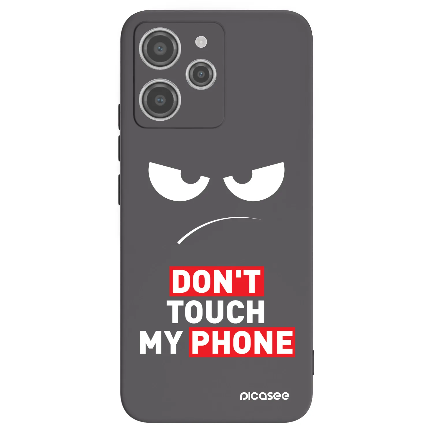 Picasee husă neagră din silicon pentru Xiaomi Redmi 12 4G - Angry Eyes - Transparent