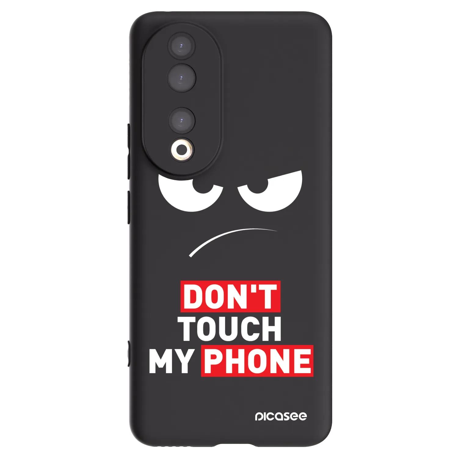 Picasee husă neagră din silicon pentru Honor 90 5G - Angry Eyes - Transparent