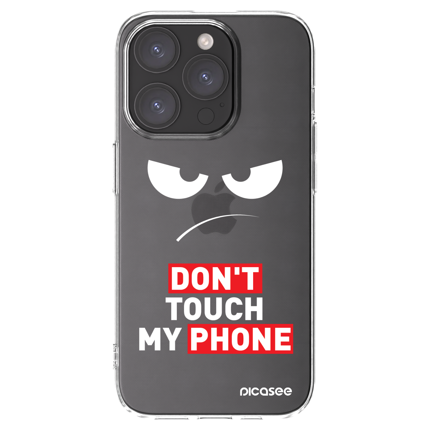 Picasee husă transparentă din silicon pentru Apple iPhone 15 Pro - Angry Eyes - Transparent