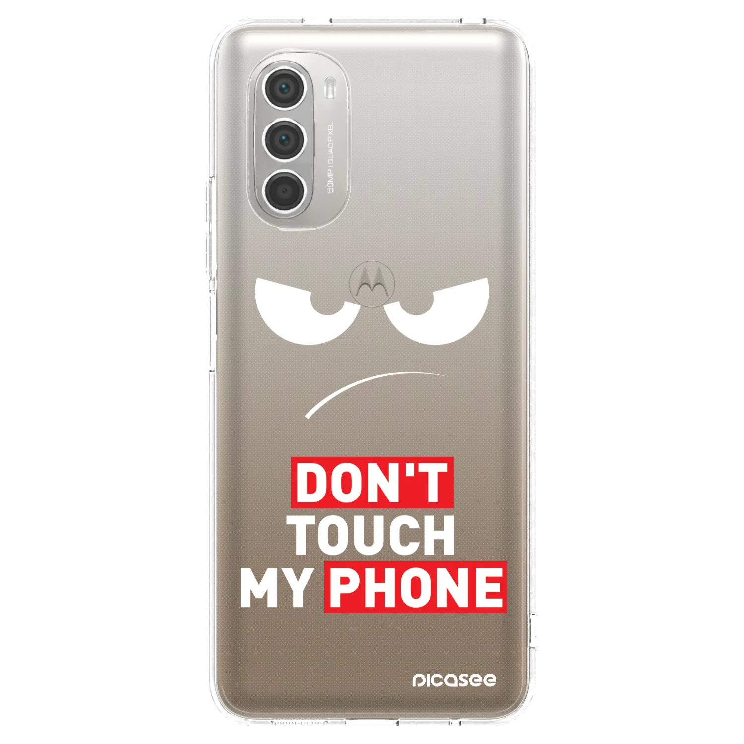 Picasee husă transparentă din silicon pentru Motorola Moto G51 - Angry Eyes - Transparent