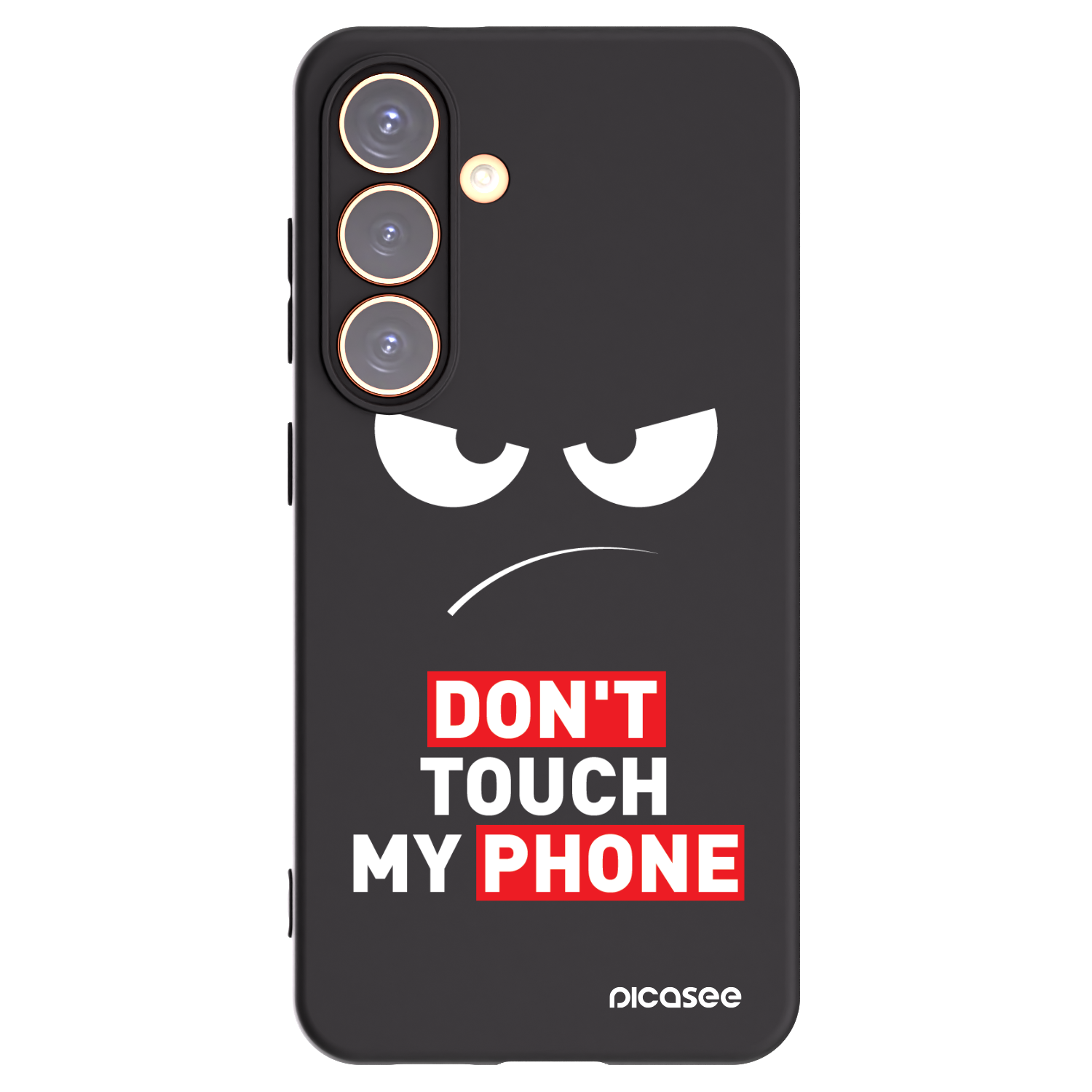 Picasee husă neagră din silicon pentru Samsung Galaxy S24 S921B 5G - Angry Eyes - Transparent