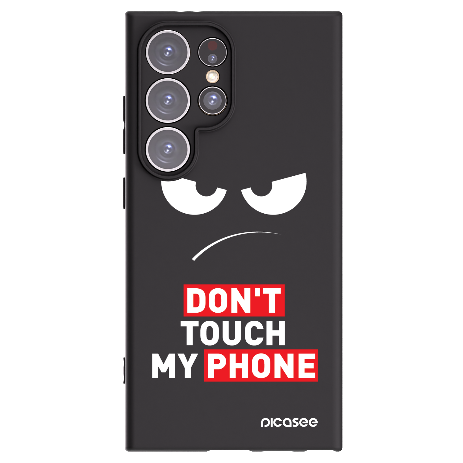 Picasee husă neagră din silicon pentru Samsung Galaxy S24 Ultra S928B 5G - Angry Eyes - Transparent