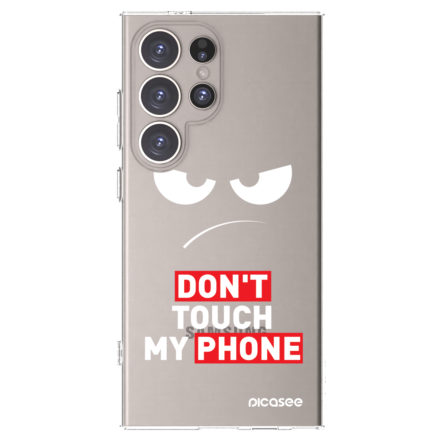 Picasee husă transparentă din silicon pentru Samsung Galaxy S24 Ultra S928B 5G - Angry Eyes - Transparent