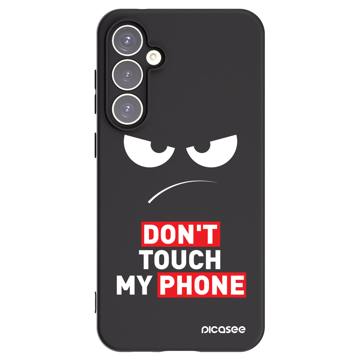 Picasee husă neagră din silicon pentru Samsung Galaxy S23 FE S711B - Angry Eyes - Transparent