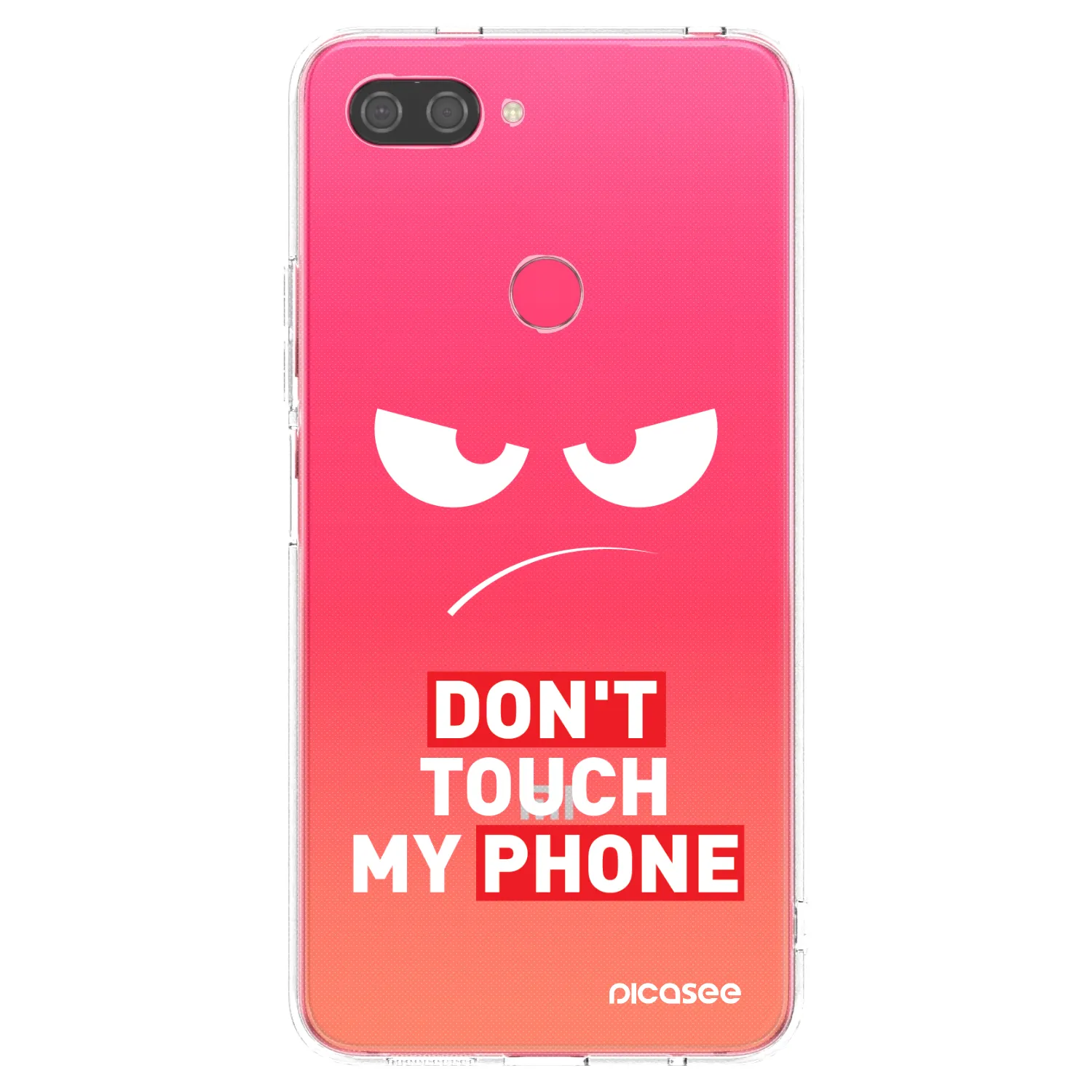 Picasee husă transparentă din silicon pentru Xiaomi Mi 8 Lite - Angry Eyes - Transparent