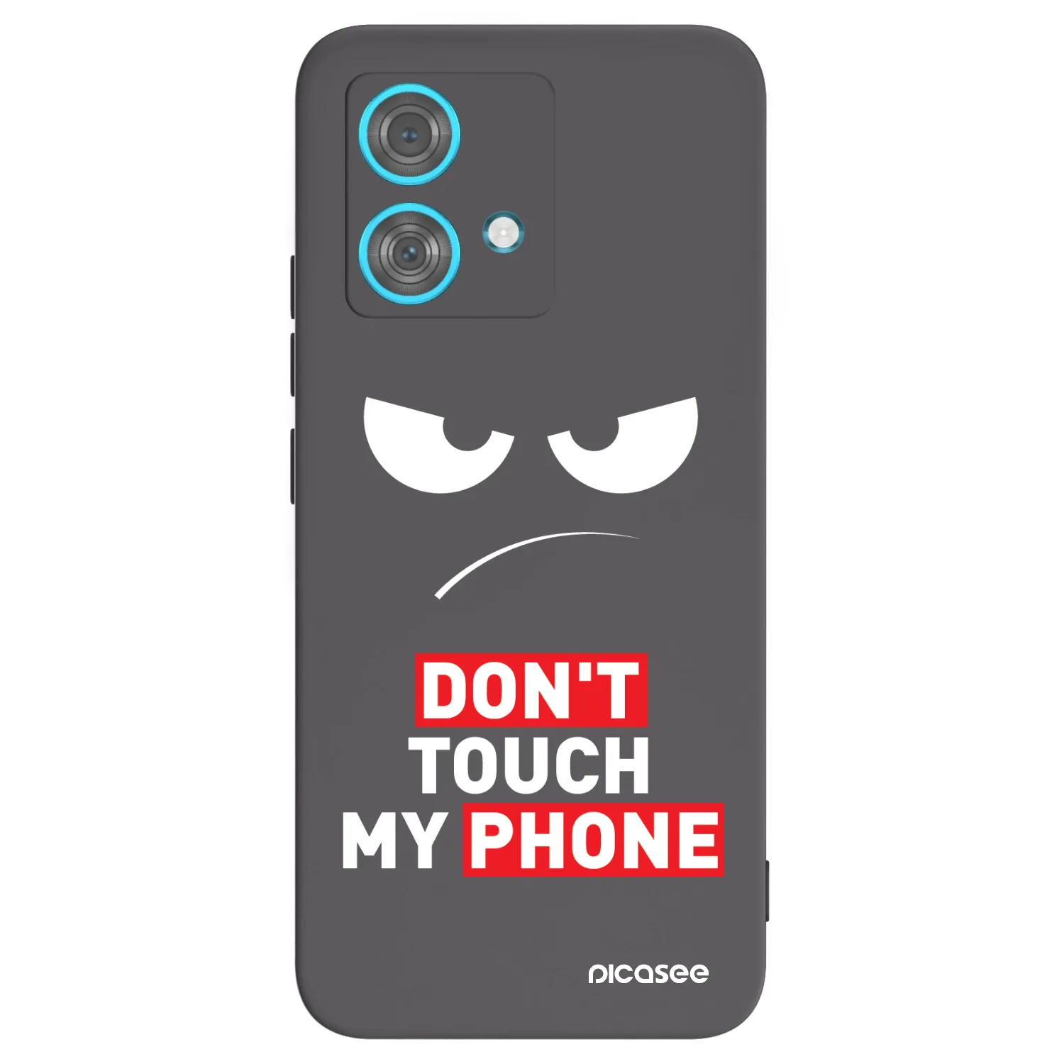 Picasee husă neagră din silicon pentru Motorola Edge 40 Neo - Angry Eyes - Transparent