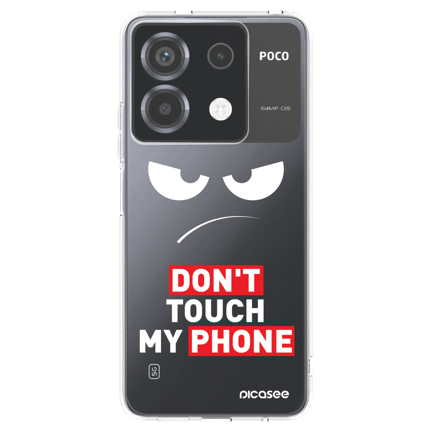 Picasee husă transparentă din silicon pentru Xiaomi Poco X6 - Angry Eyes - Transparent