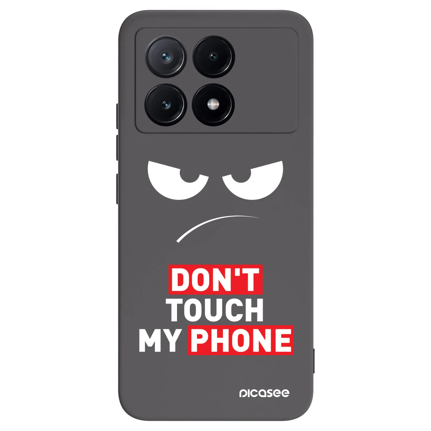 Picasee husă neagră din silicon pentru Xiaomi Poco X6 Pro - Angry Eyes - Transparent