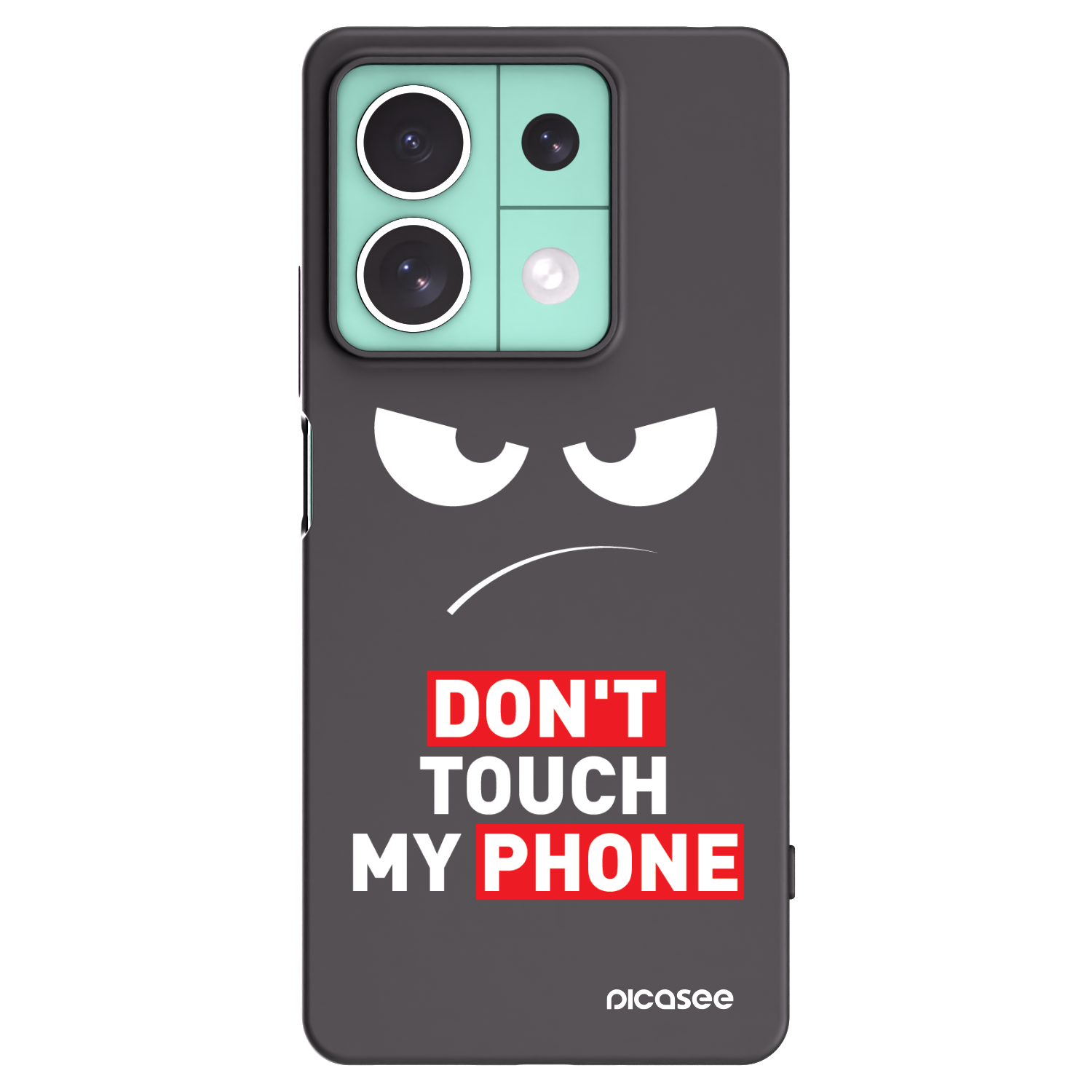 Picasee husă neagră din silicon pentru Xiaomi Redmi Note 13 5G - Angry Eyes - Transparent