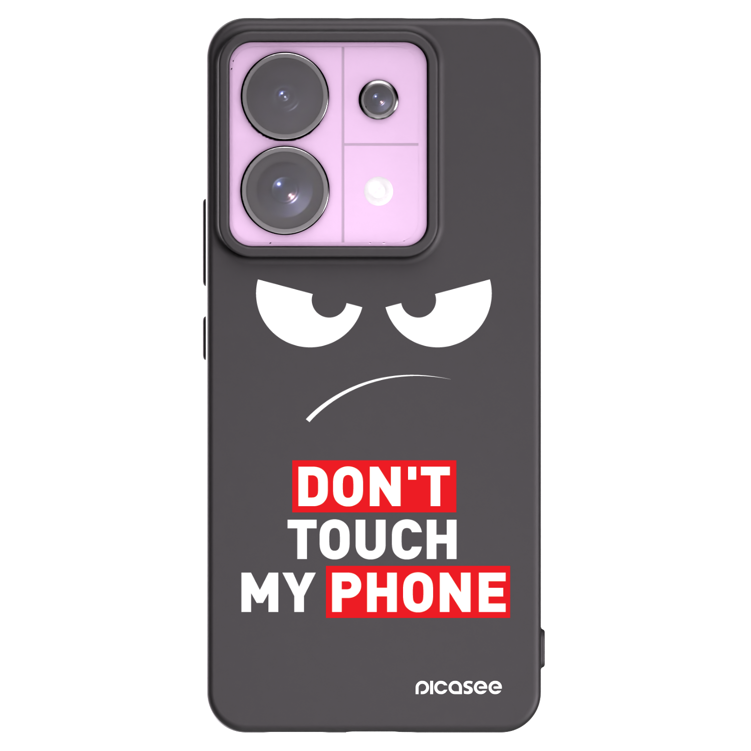 Picasee husă neagră din silicon pentru Xiaomi Redmi Note 13 Pro 5G - Angry Eyes - Transparent