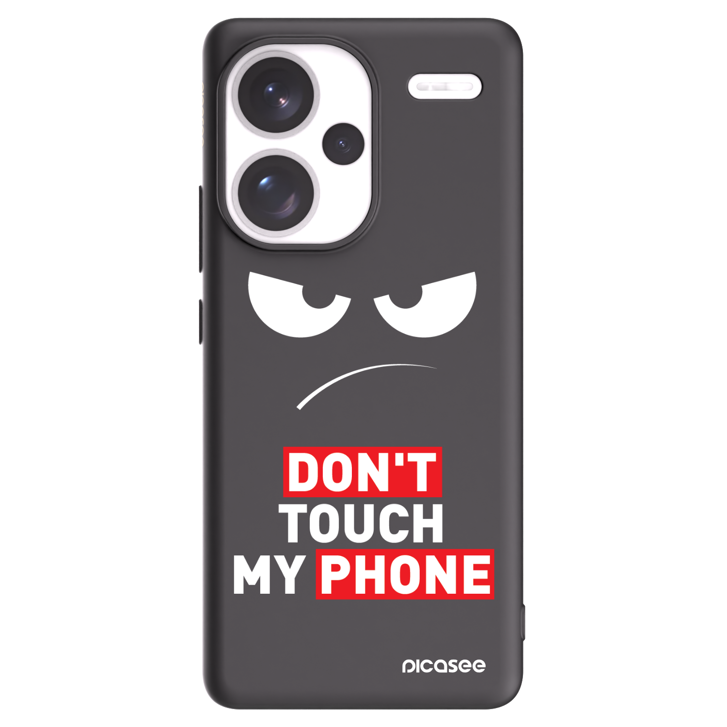 Picasee husă neagră din silicon pentru Xiaomi Redmi Note 13 Pro+ 5G - Angry Eyes - Transparent