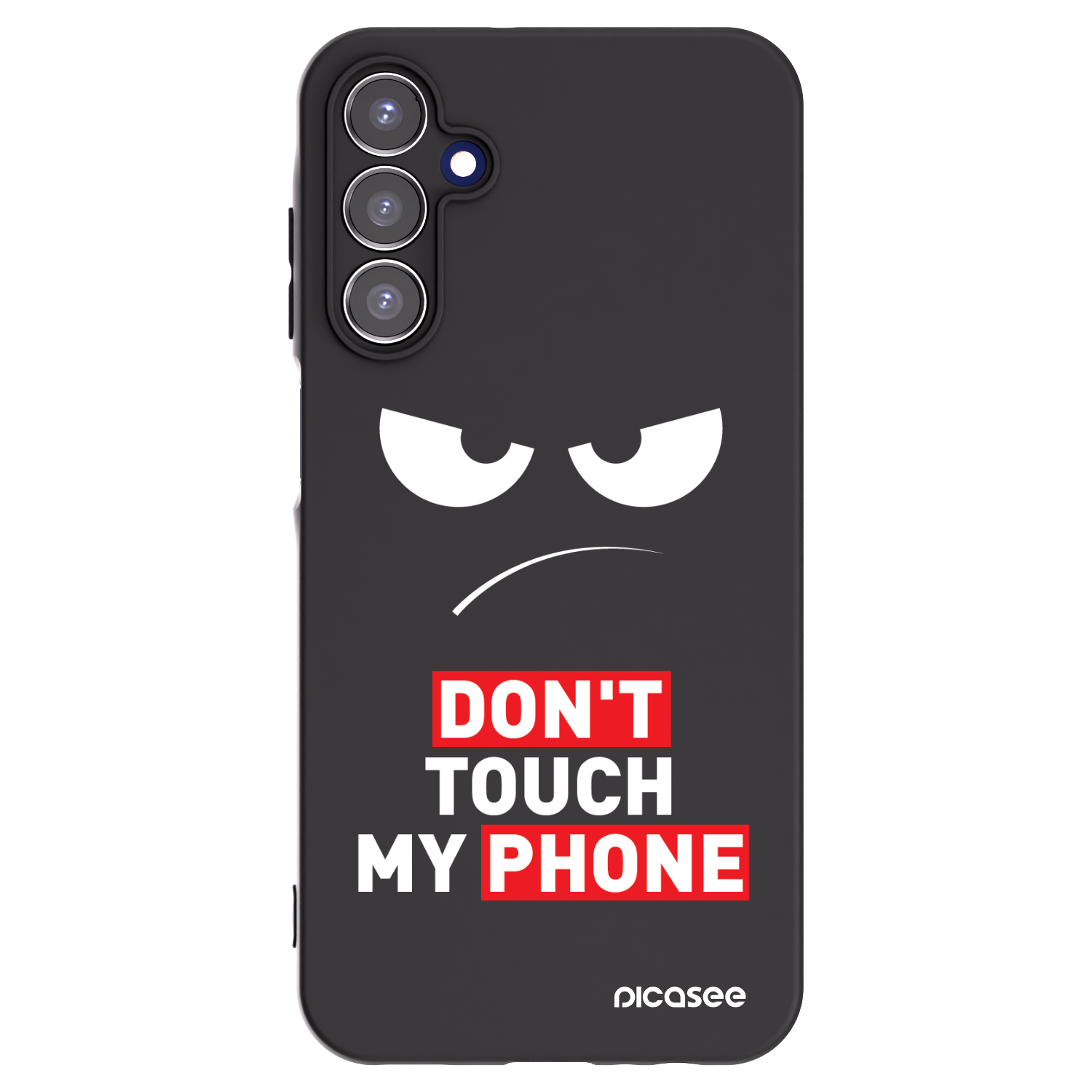 Picasee husă neagră din silicon pentru Samsung Galaxy A15 A156B 5G - Angry Eyes - Transparent