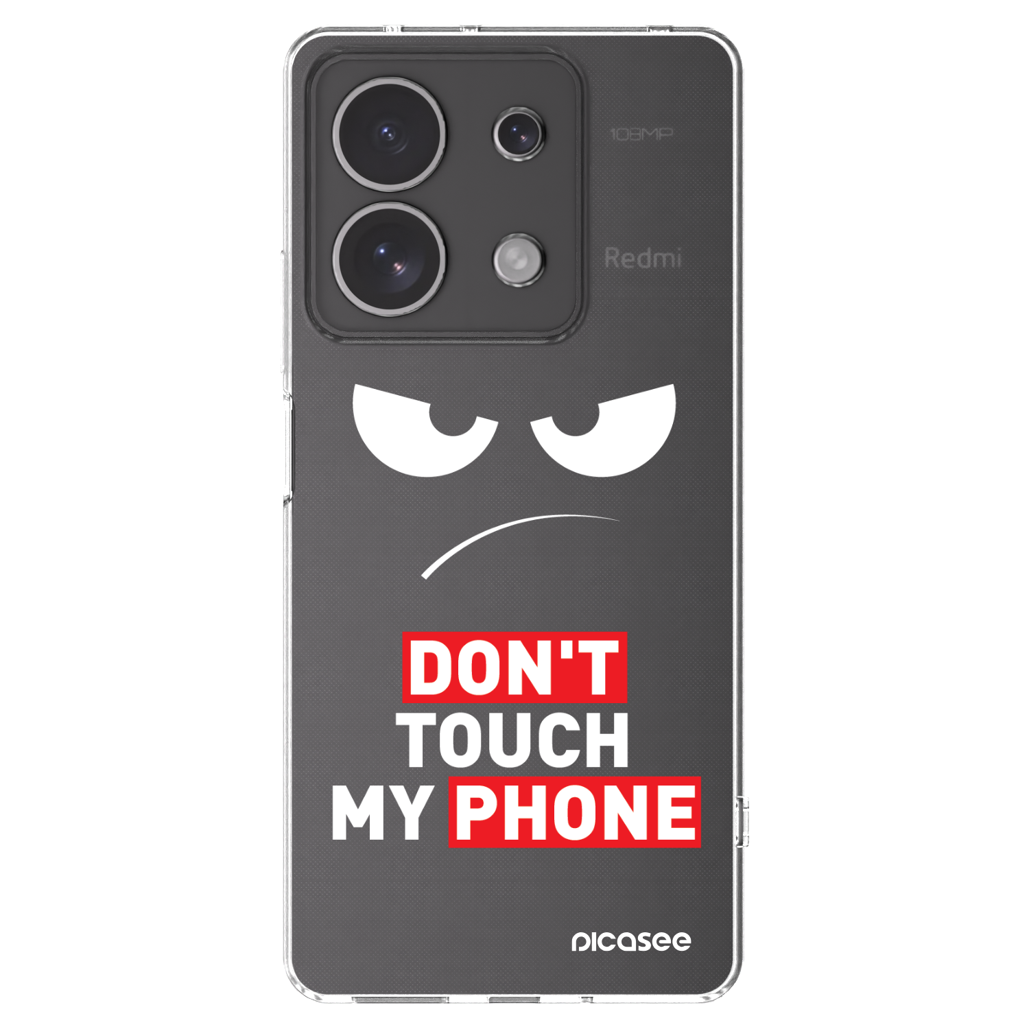 Picasee husă transparentă din silicon pentru Xiaomi Redmi Note 13 4G - Angry Eyes - Transparent