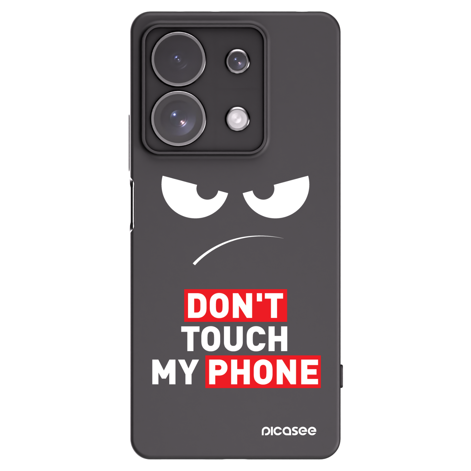 Picasee husă neagră din silicon pentru Xiaomi Redmi Note 13 Pro 4G - Angry Eyes - Transparent