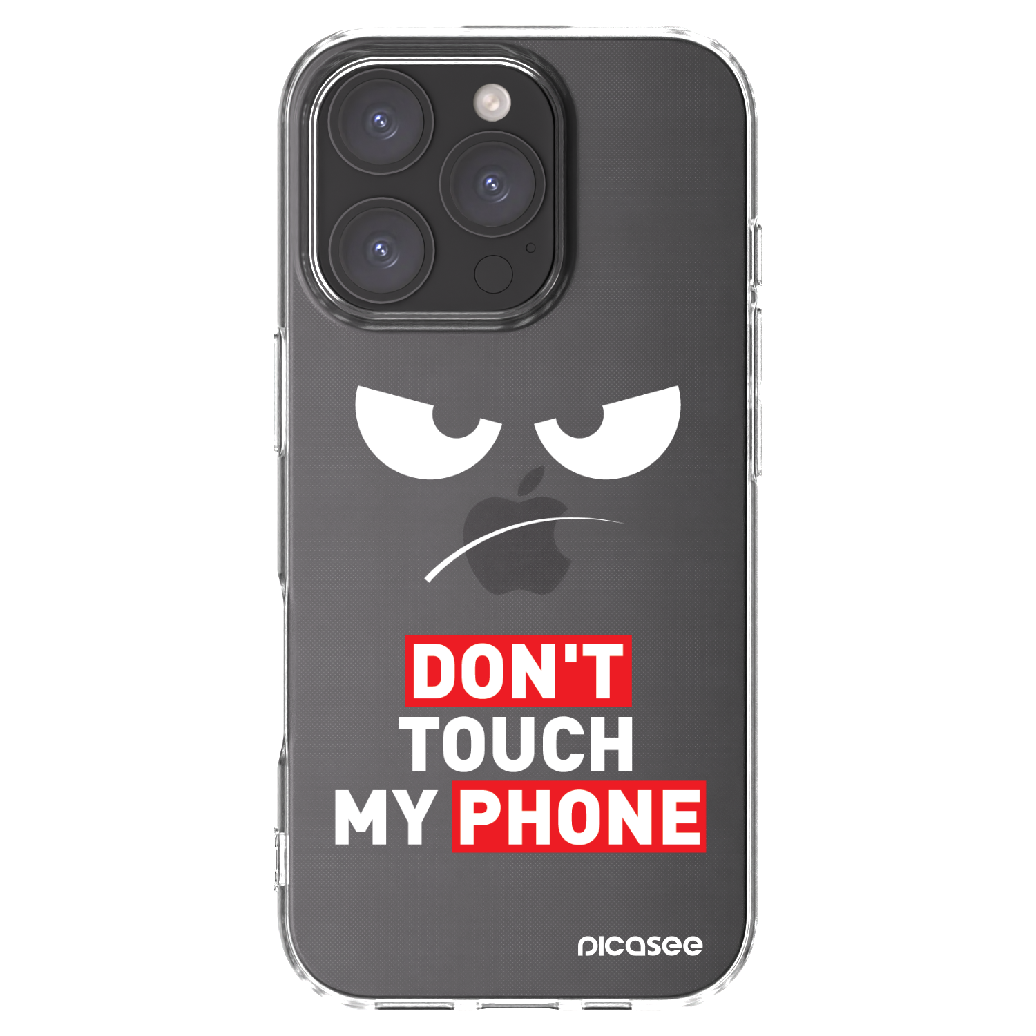 Picasee husă transparentă din silicon pentru Apple iPhone 16 Pro - Angry Eyes - Transparent