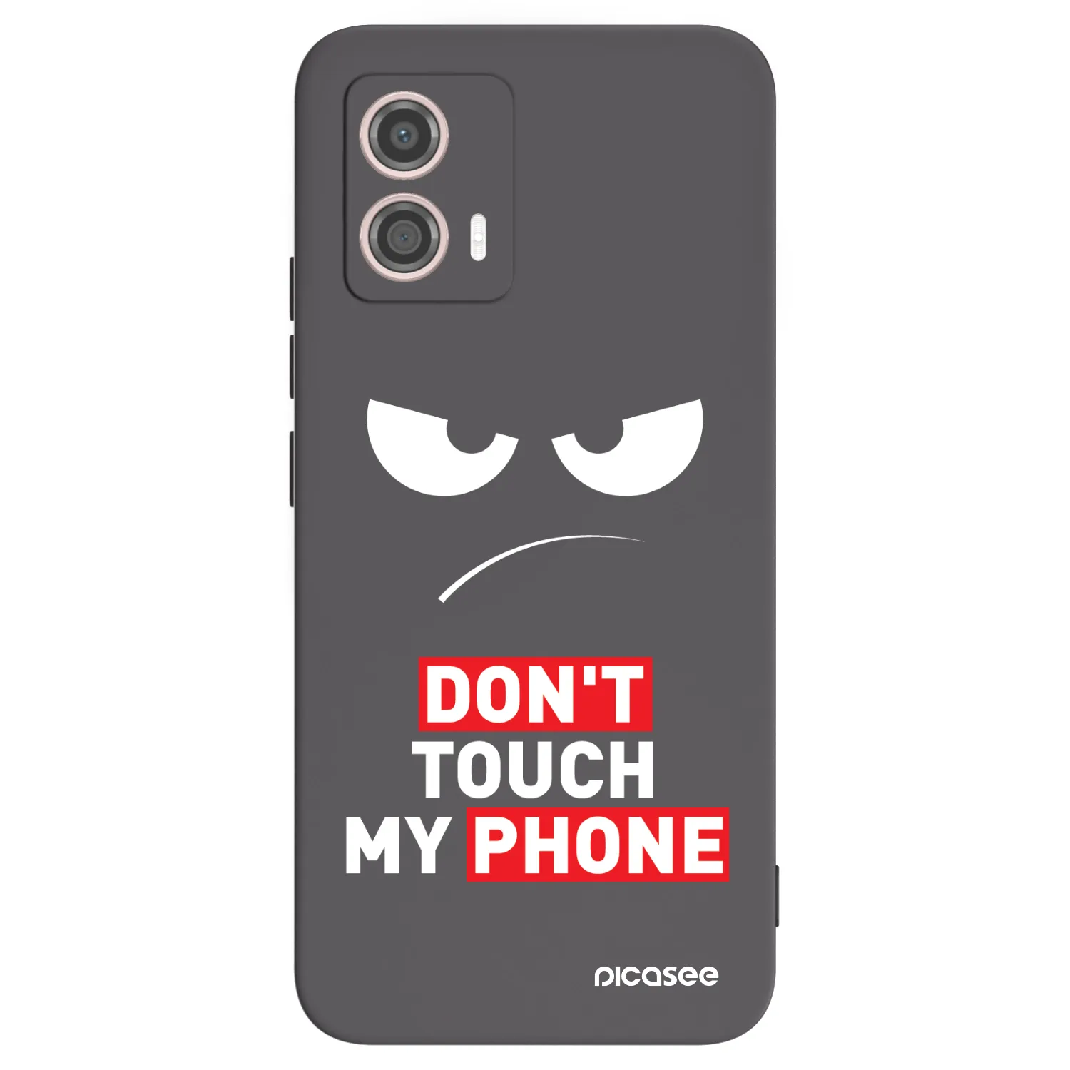 Picasee husă neagră din silicon pentru Motorola Moto G53 5G - Angry Eyes - Transparent