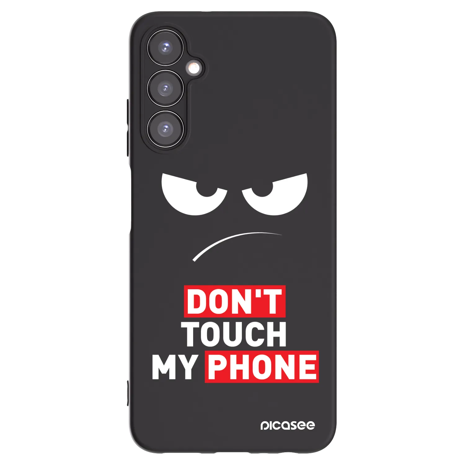 Picasee husă neagră din silicon pentru Samsung Galaxy A05s A057G - Angry Eyes - Transparent