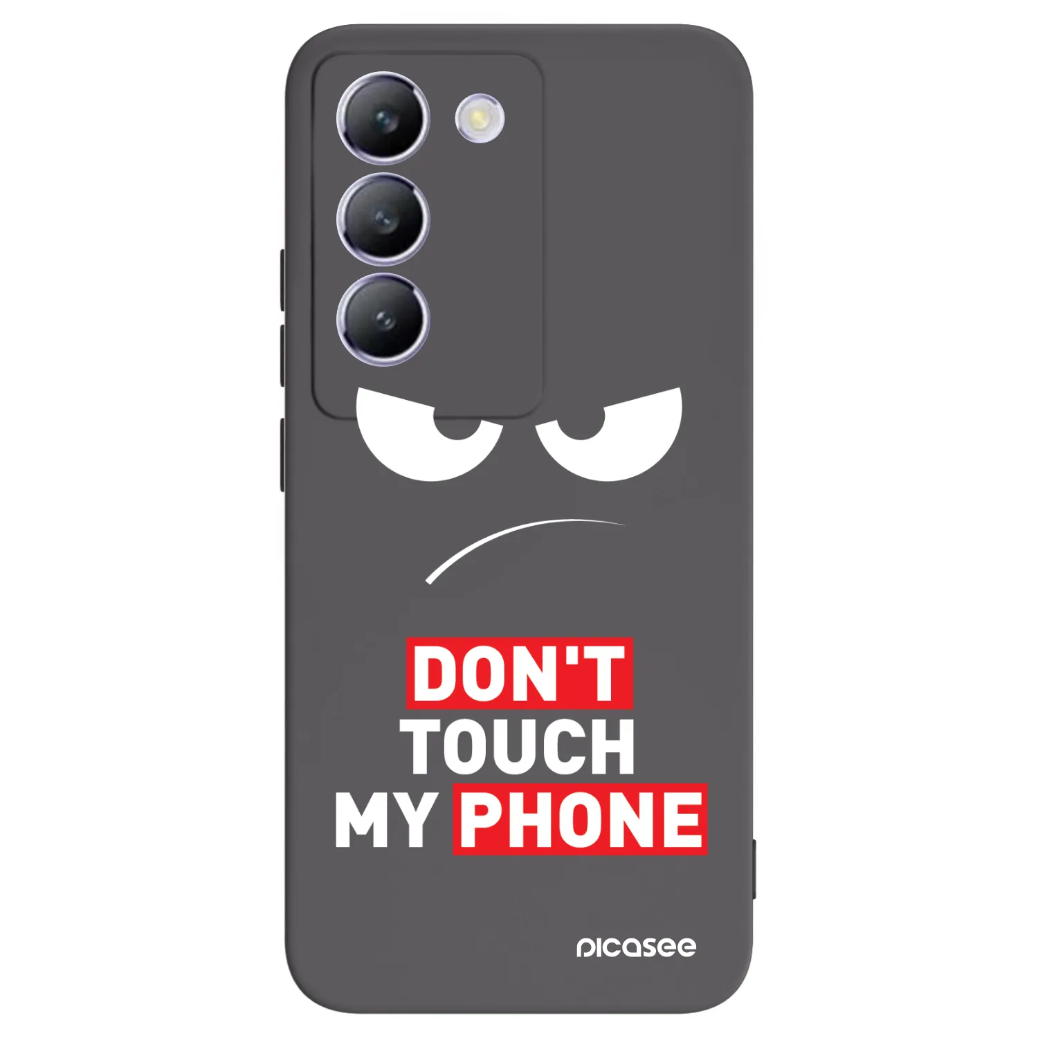 Picasee husă neagră din silicon pentru Vivo V40 SE 5G - Angry Eyes - Transparent