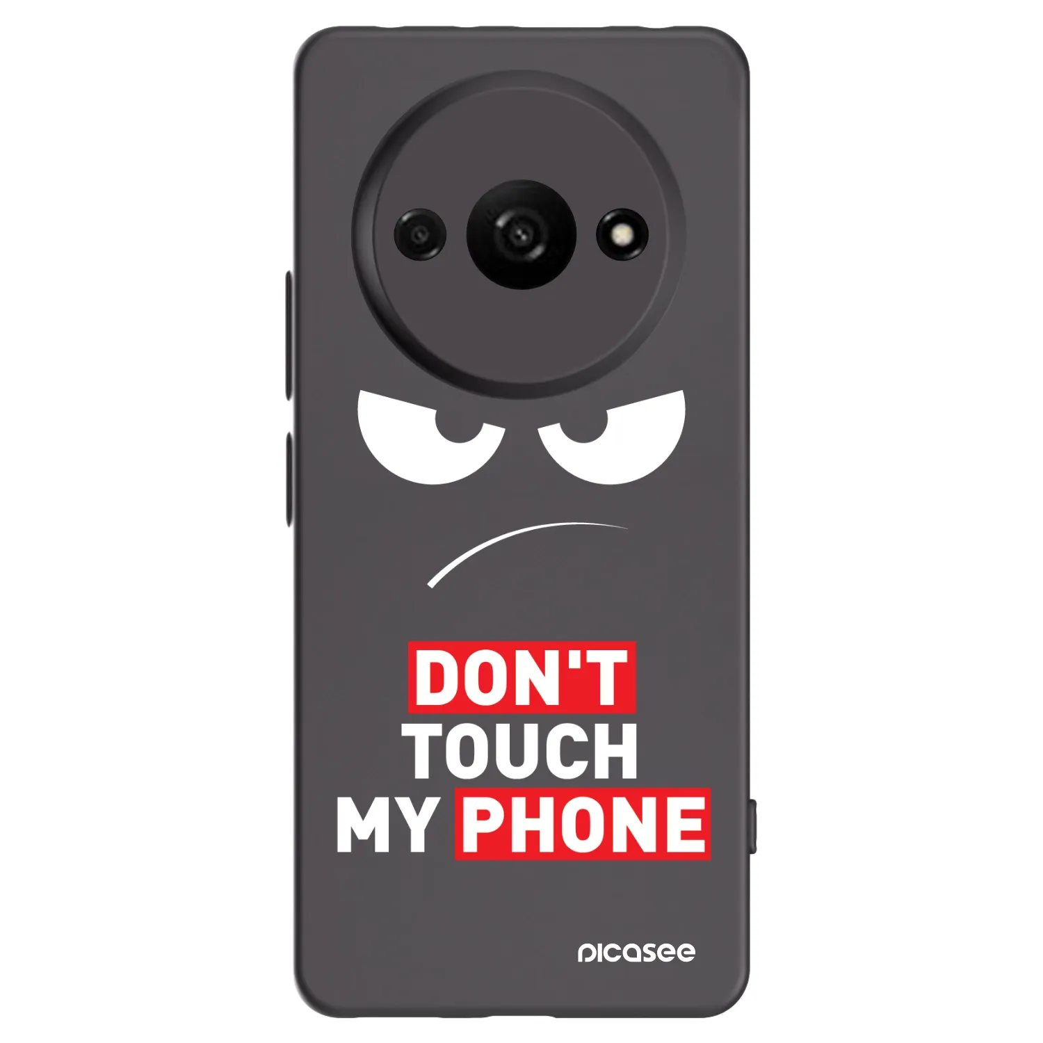 Picasee husă neagră din silicon pentru Xiaomi Redmi A3 - Angry Eyes - Transparent