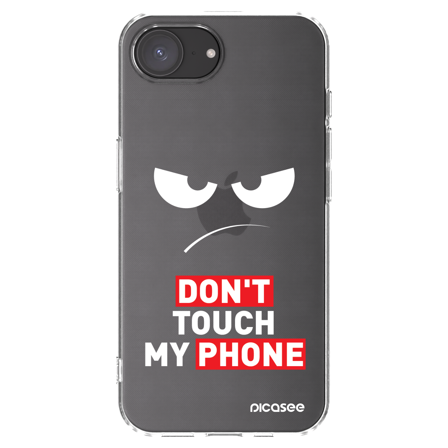 Picasee husă transparentă din silicon pentru Apple iPhone 16e - Angry Eyes - Transparent