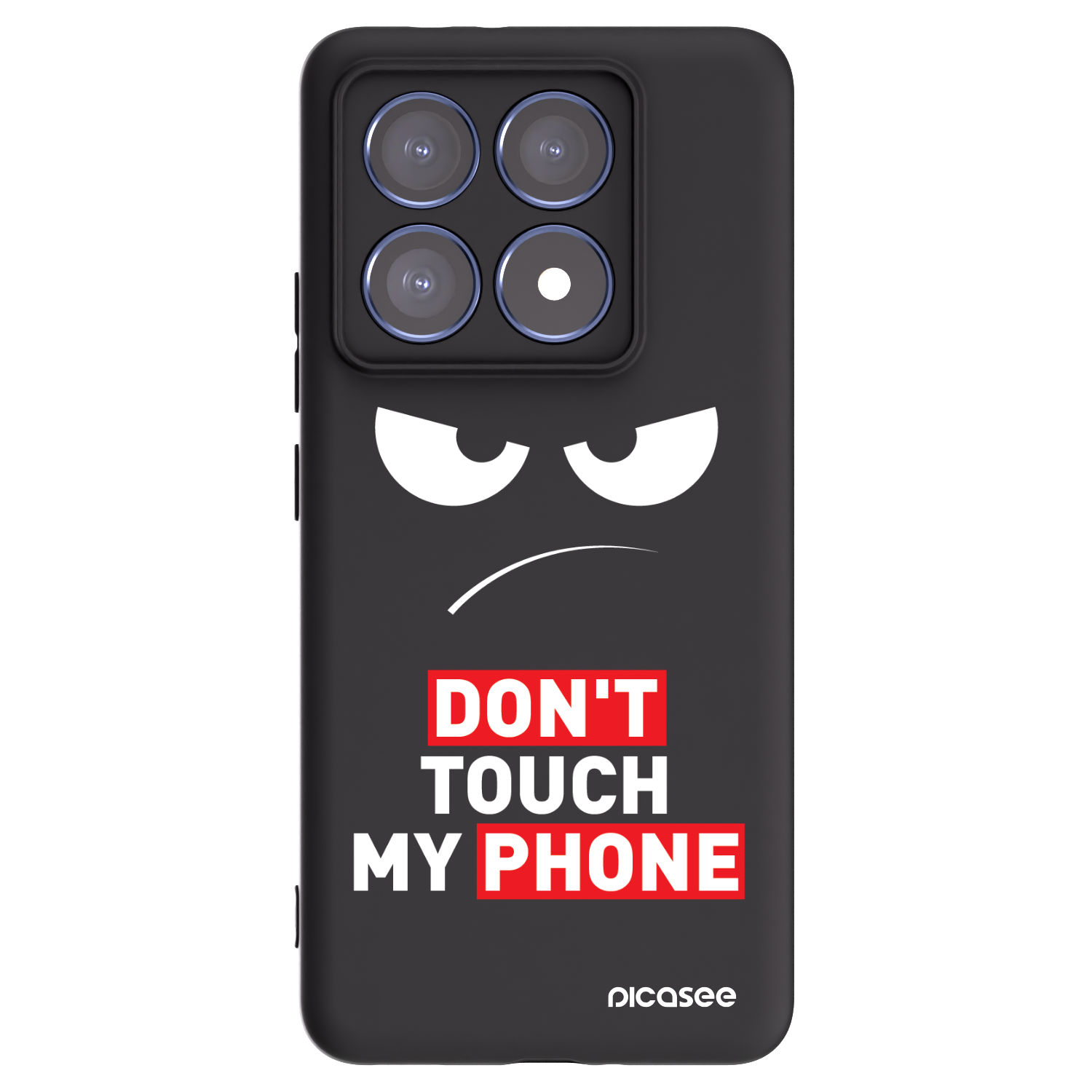 Picasee husă neagră din silicon pentru Xiaomi 14T Pro - Angry Eyes - Transparent