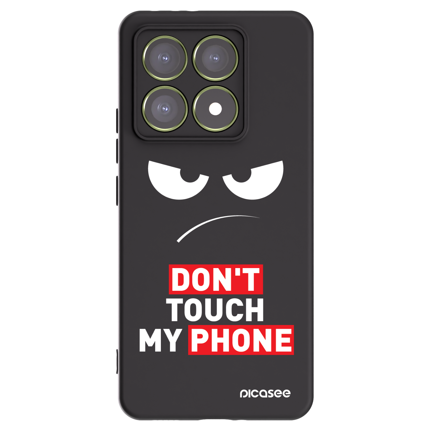 Picasee husă neagră din silicon pentru Xiaomi 14T - Angry Eyes - Transparent