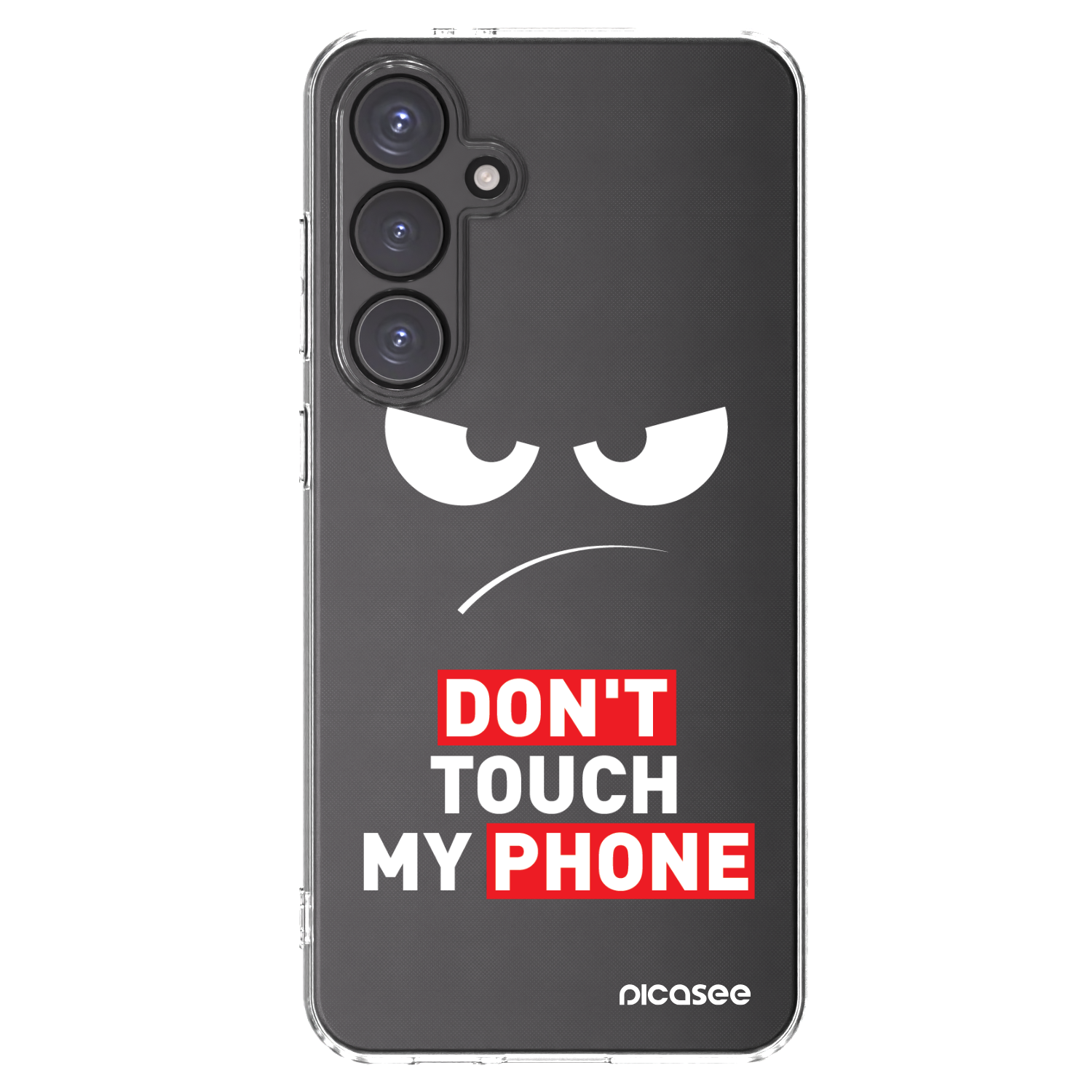 Picasee husă transparentă din silicon pentru Samsung Galaxy S24 FE S721B - Angry Eyes - Transparent